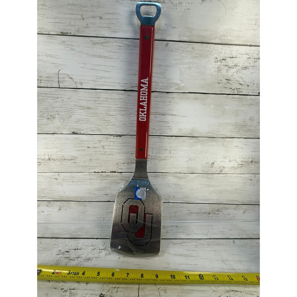 Oklahoma‎ Sooners Sportula BBQ Spatula Grill Tool Stainless Steel Bottle Opener